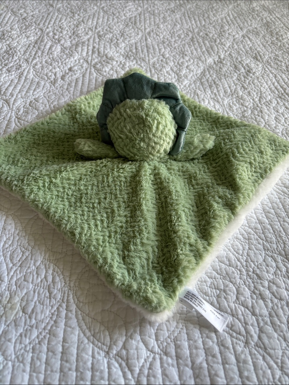 DreamGro Plush Dinosaur Lovey Security Blanket Light Green Triceratops